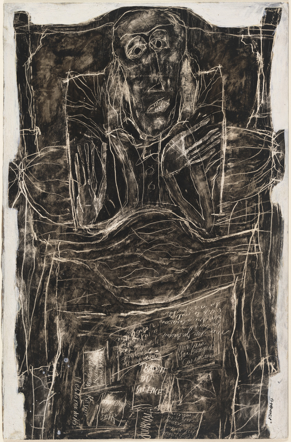 Jean Dubuffet. Joë Bousquet in Bed (Joë Bousquet au lit). 1947