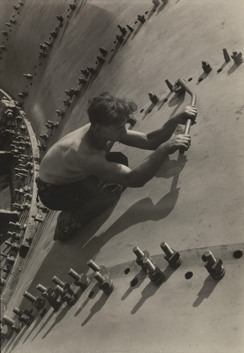 Margaret Bourke-White. A Generator Shell, Dnieperstroi. 1930