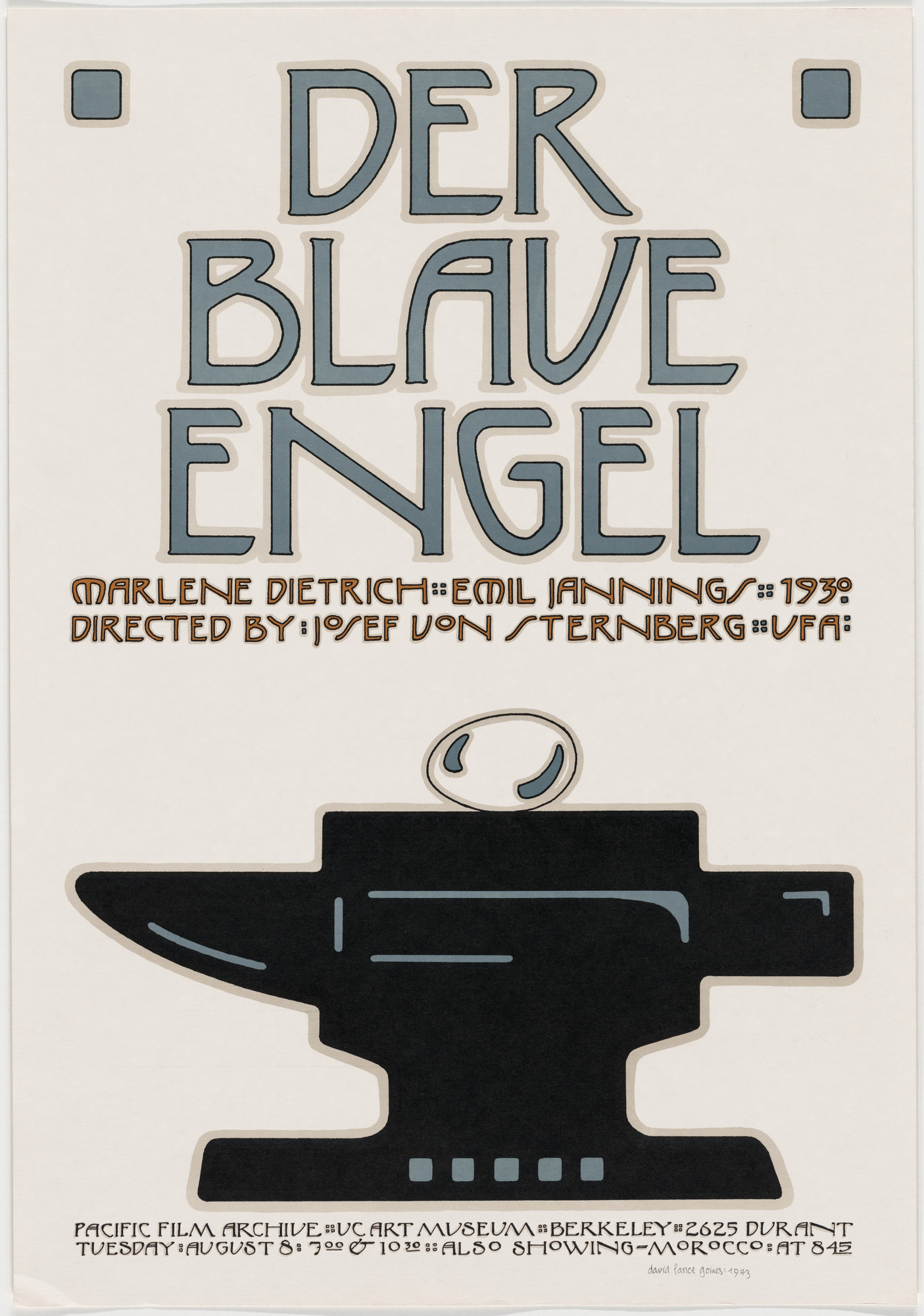 David Lance Goines. Der Blaue Engel