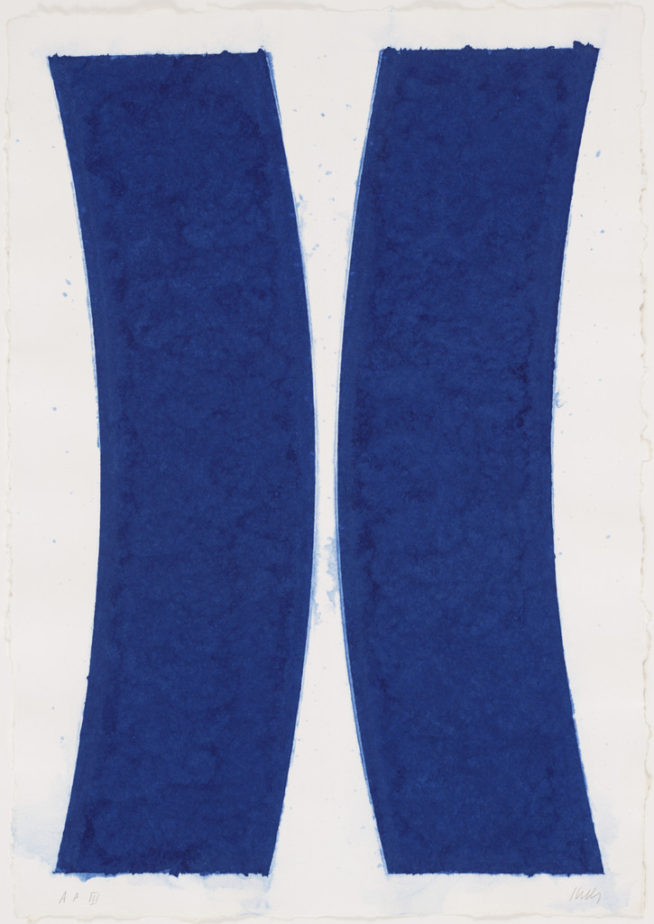 Colored Paper Image V (Blue Curves)