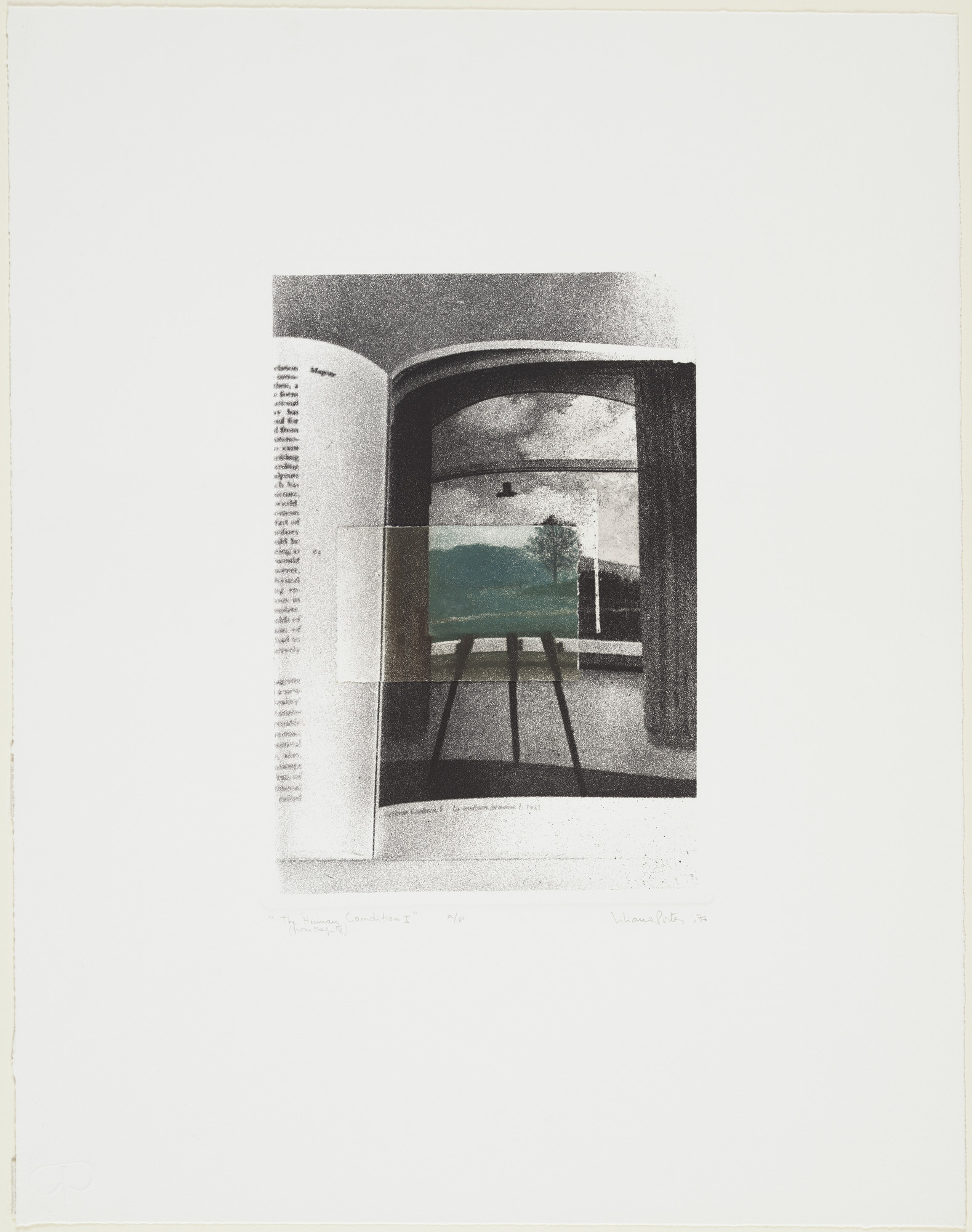 Liliana Porter. The Human Condition I from the series Magritte