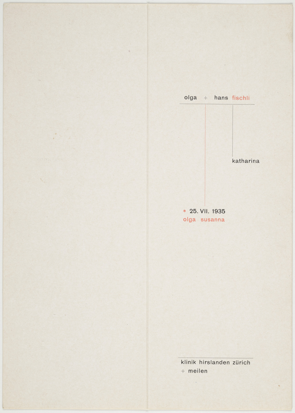 Max Bill. Olga Susanna Fischli. 1935