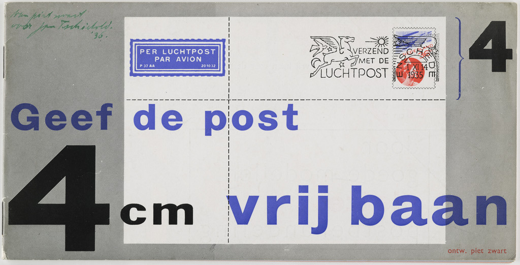 Geef de post 4cm vrij baan