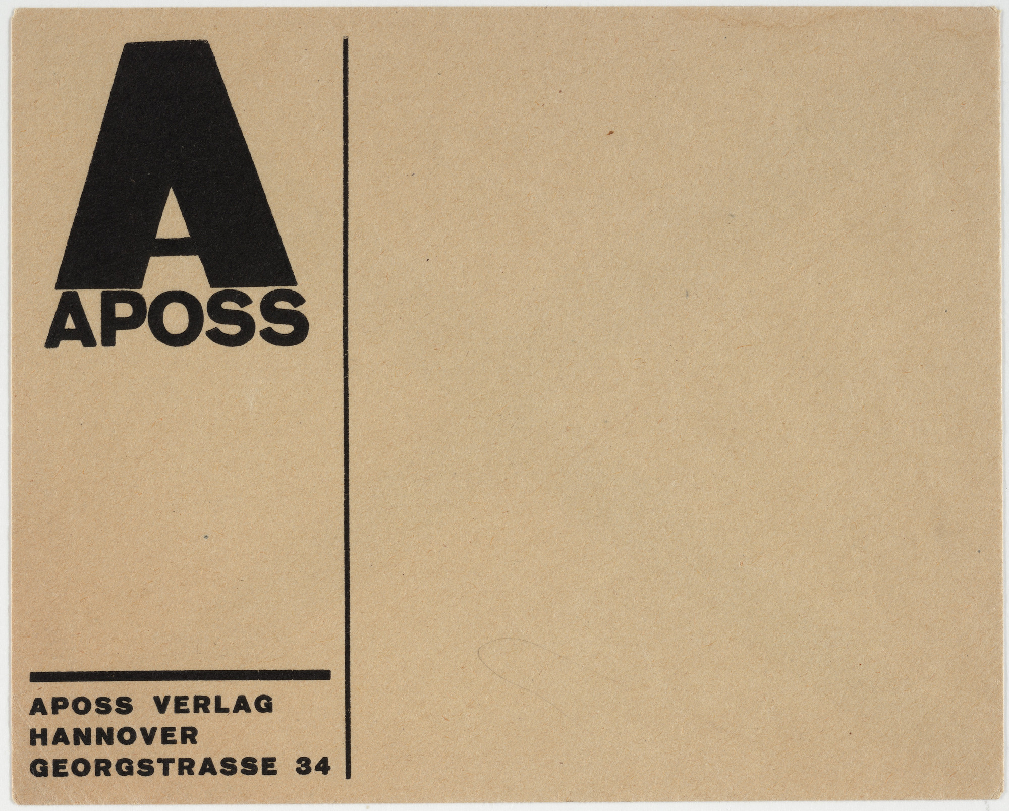 Kurt Schwitters. Aposs