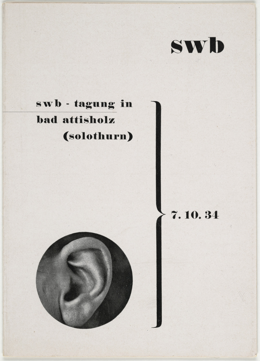 Max Bill. Schweizerischer Werkbund. 1934