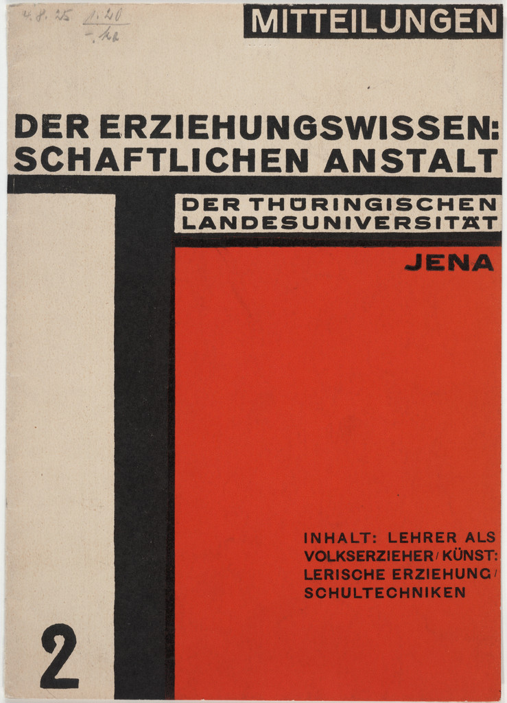 Mitteilungen der Erziehungswissen:/Schaftlichen Anstalt der Thüringischen Landesuniversität Jena