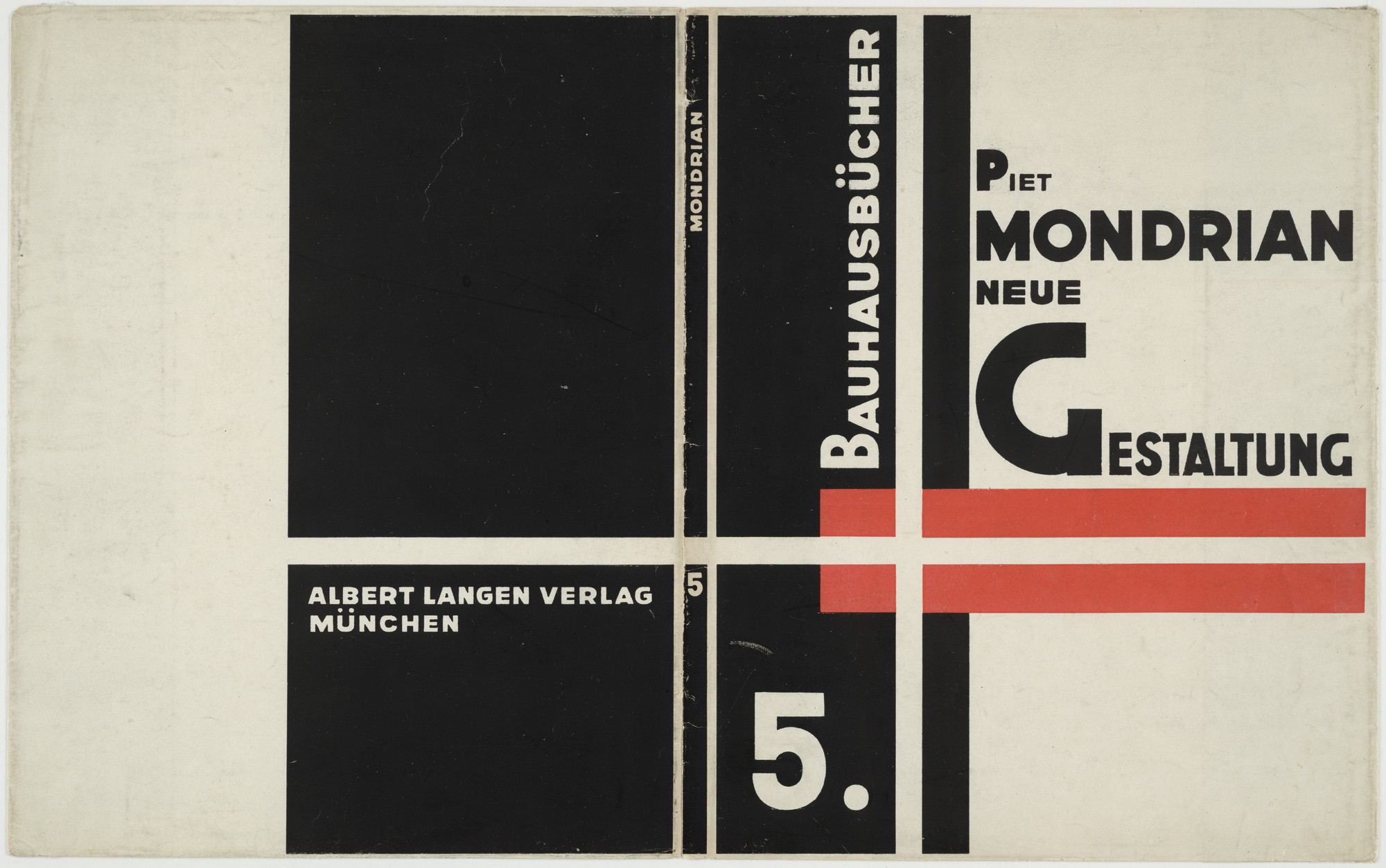 László Moholy-Nagy. Bauhausbücher 5, Piet Mondrian: Neue Gestaltung. 1924