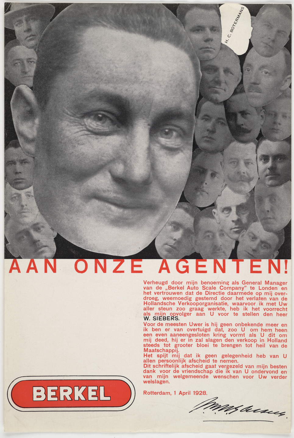 Paul Schuitema. Aan onze agenten!. 1928