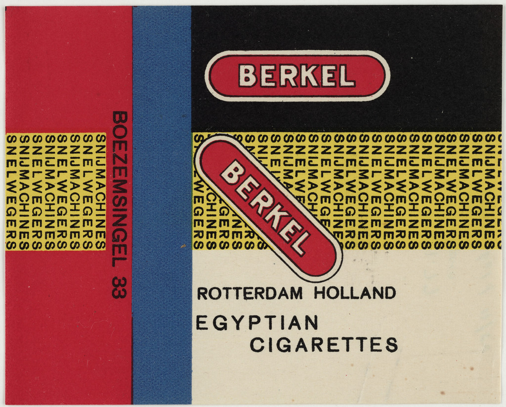 Snijmachines Snelwegers, Berkel Rotterdam Holland, Egyptian Cigarettes