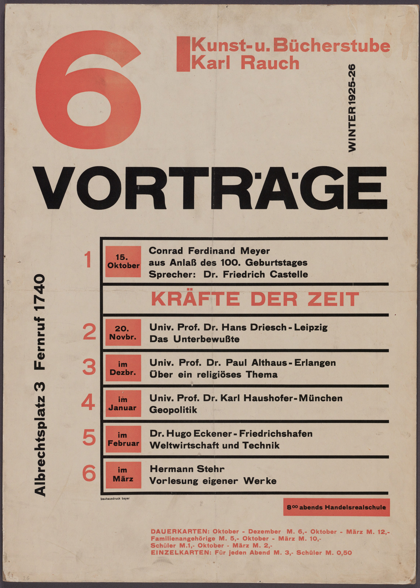 Herbert Bayer. 6 Vorträge