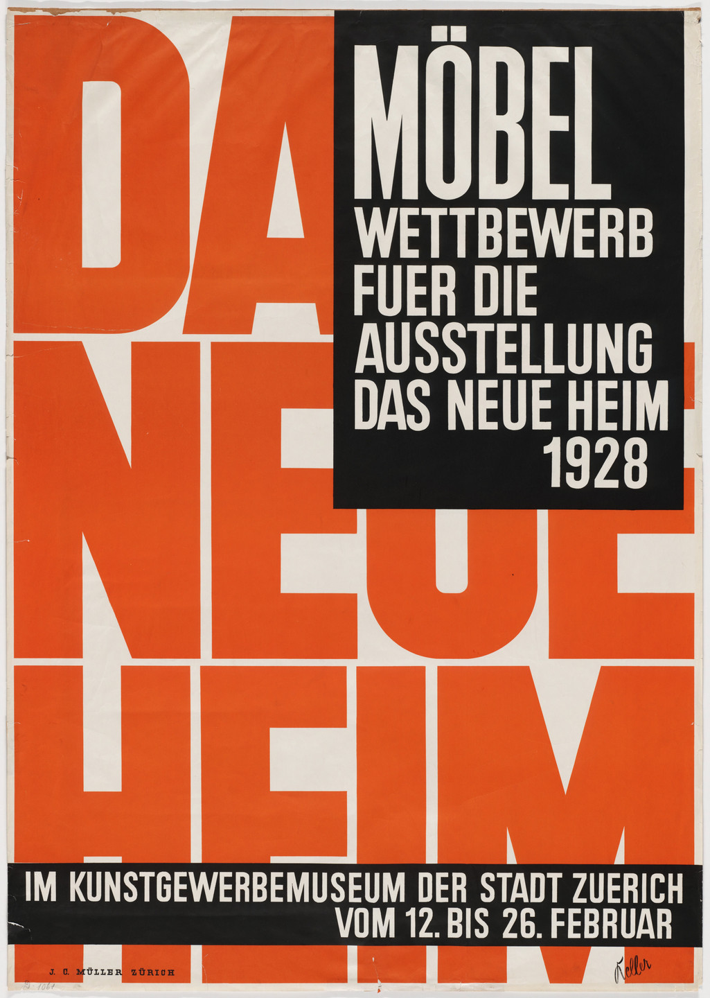 Ernst Keller. Möbel Wettbewerb fuer die Ausstellung &#34;Das Neue Heim&#34; (Furniture Competition for the Exhibition &#34;The New Home&#34;). 1928
