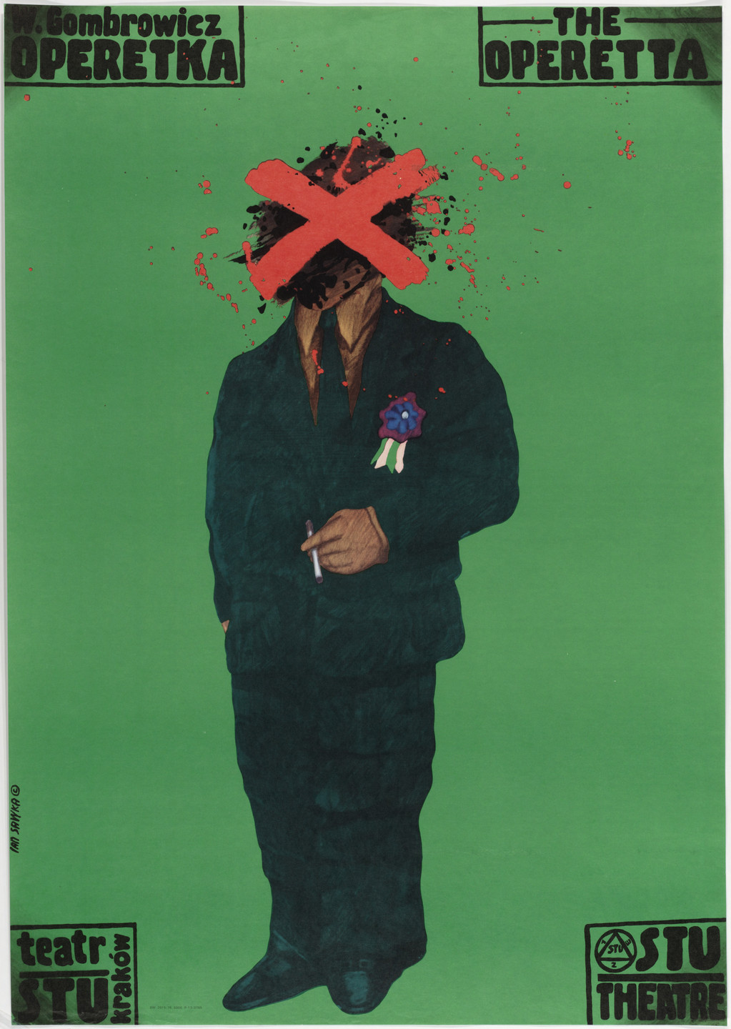 Jan Sawka. Operetka (The Operetta) (Poster for a performance of the operetta by W. Gombrowicz). 1977