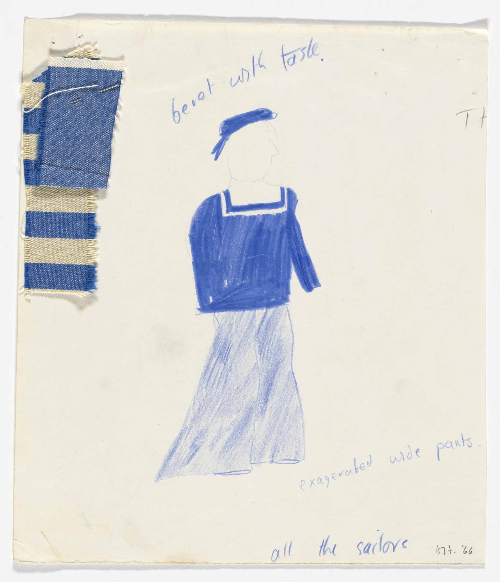 David Hockney. All the Sailors, design for Ubu Roi