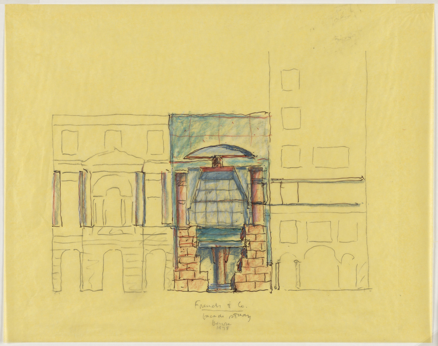 Michael Graves. French &amp; Company, project, New York (Manhattan), New York, Facade study. 1978