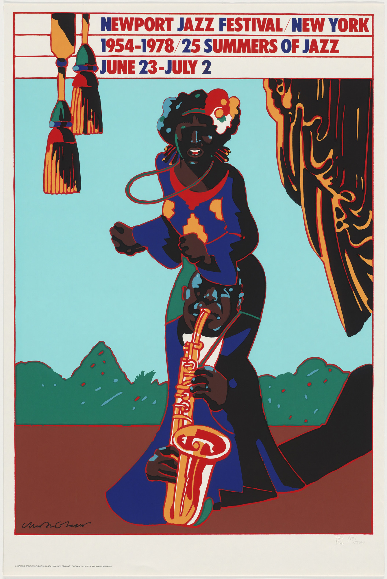 Milton Glaser. Newport Jazz Festival New York, 1954-1978 25 Summers of Jazz, June 23-July 2