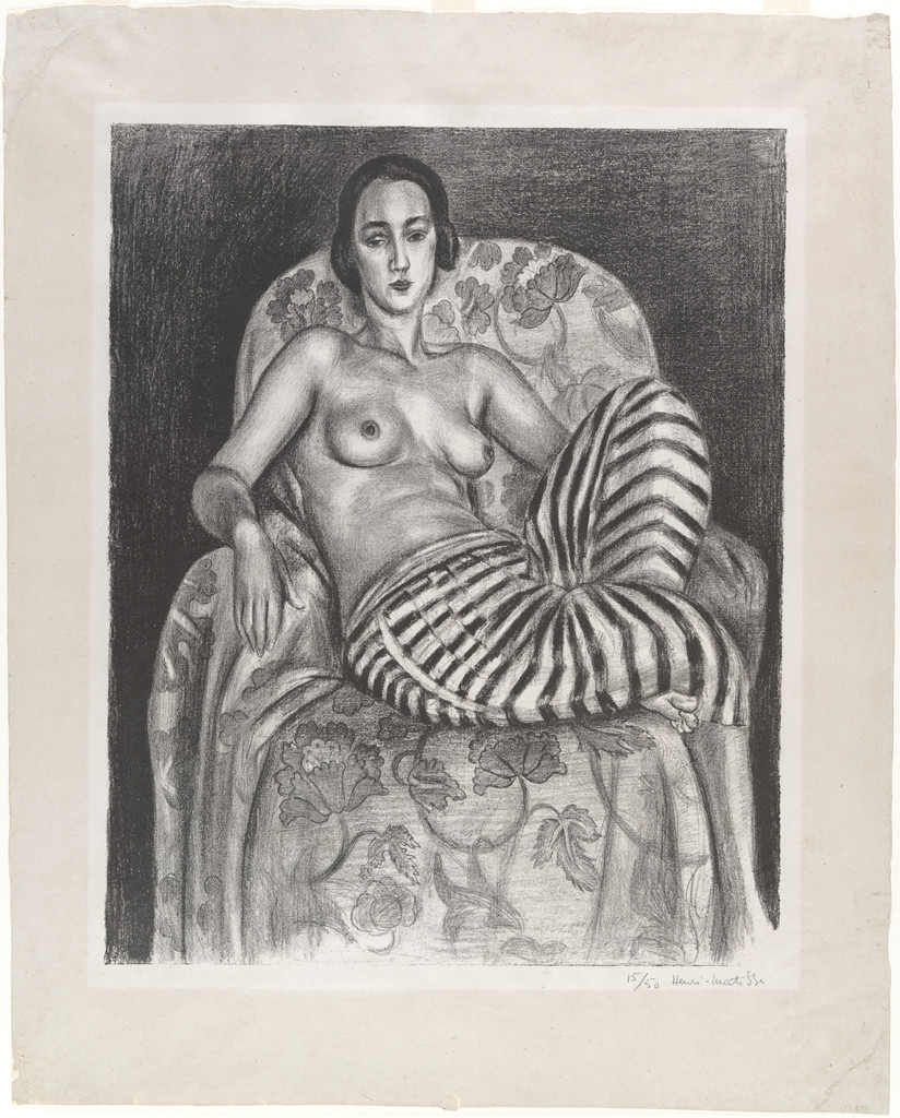 Large Odalisque in Striped Pantaloons (Grande Odalisque à culotte bayadère)
