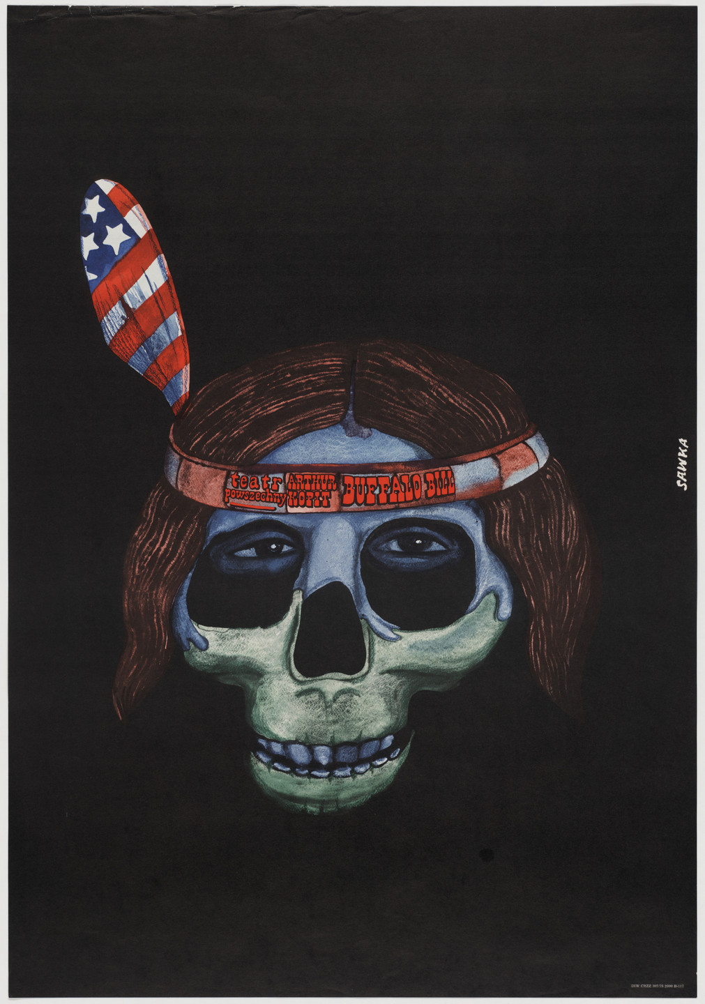 Jan Sawka. Teatr Powszechny, Arthur Kopit, Buffalo Bill. 1975