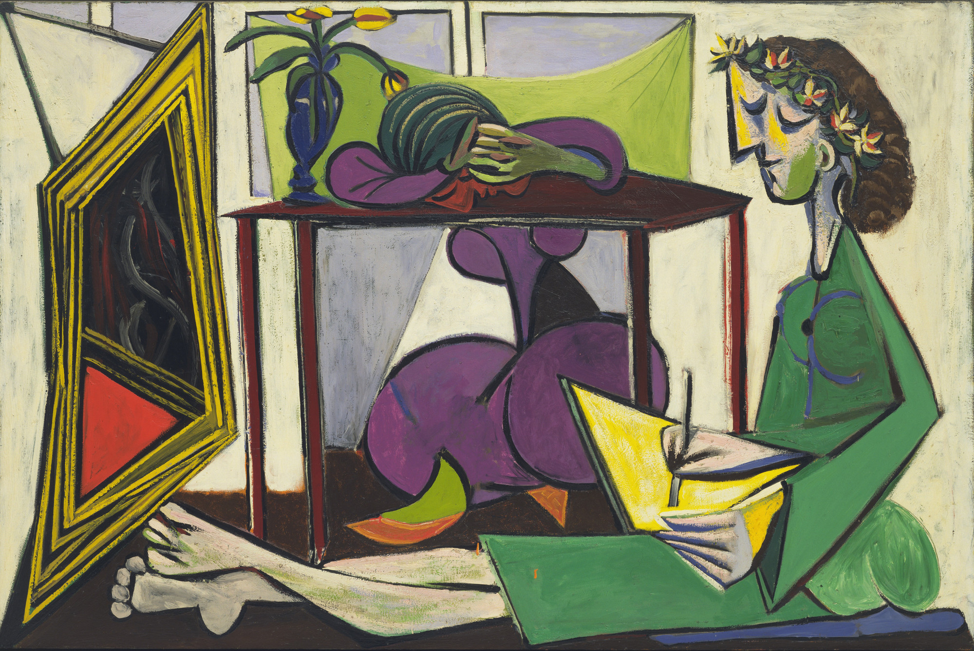 Pablo Picasso. Interior with a Girl Drawing. Paris, February 1935