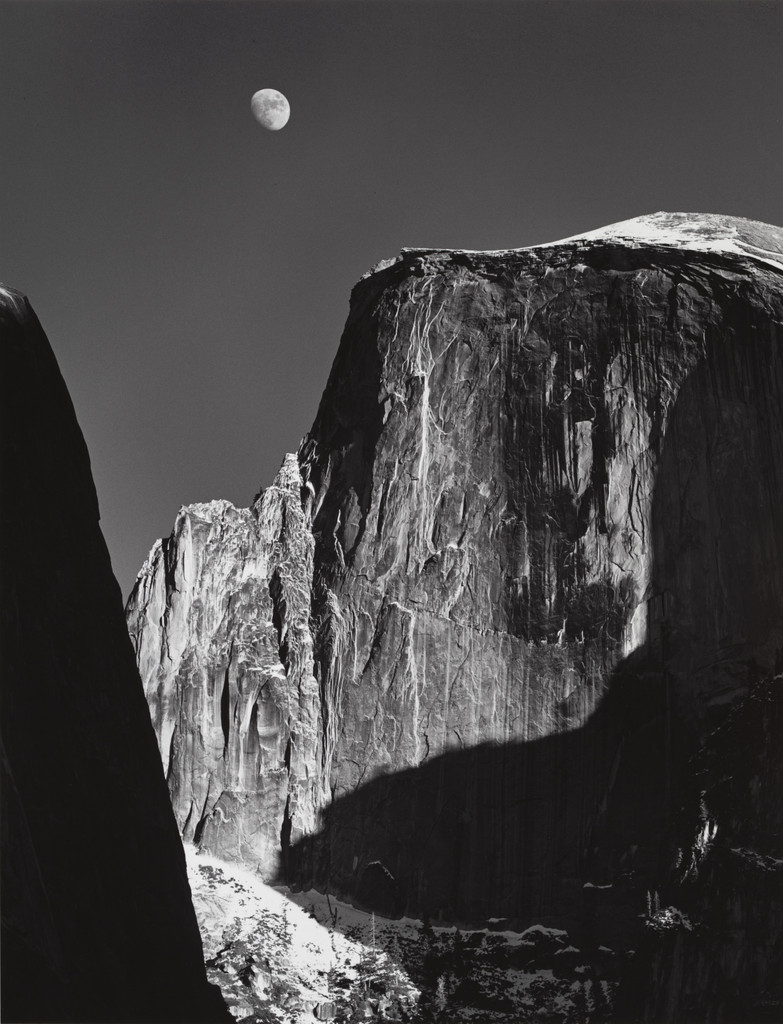 Moon and Half Dome, Yosemite Valley, California