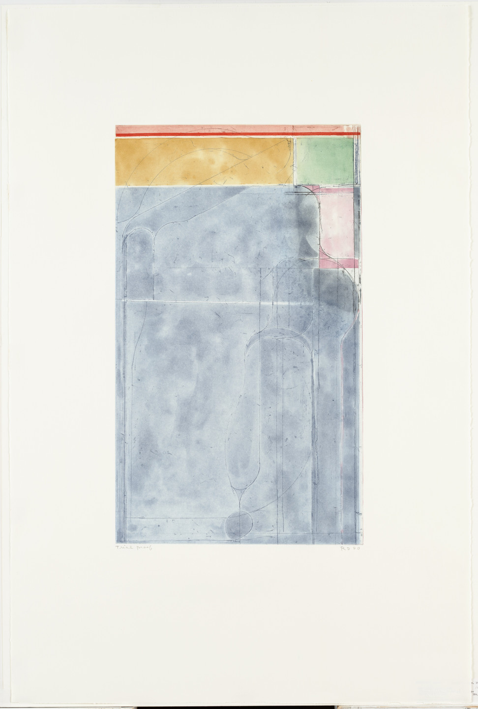 Richard Diebenkorn. _Large Light Blue_from Eight Color Etchings. 1980