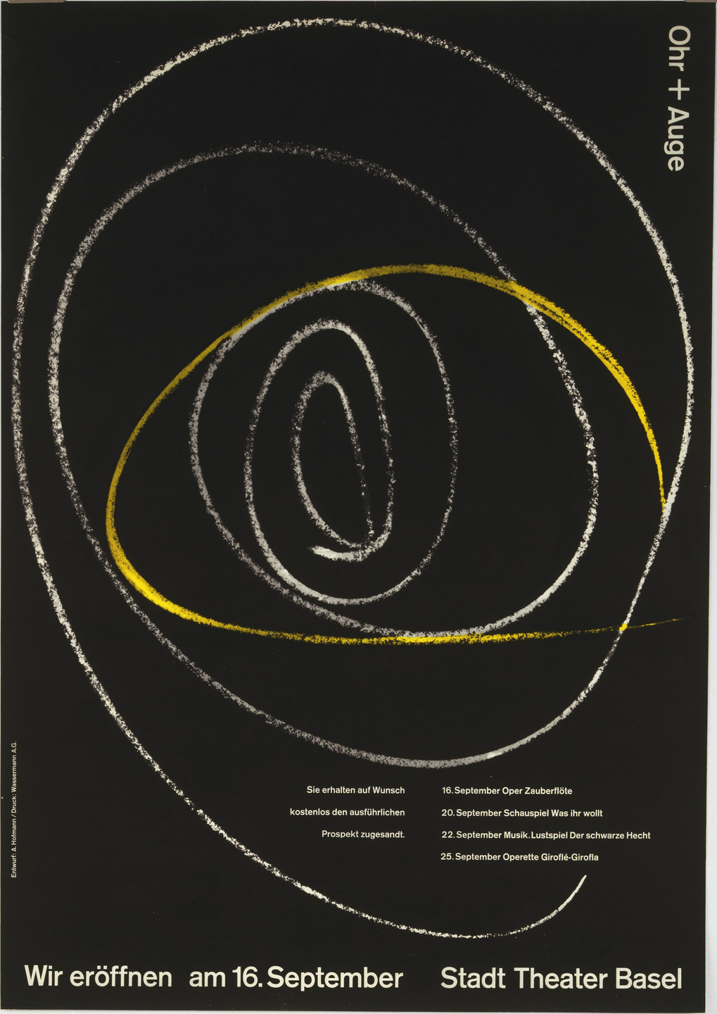 Armin Hofmann. Ohr + Auge, Stadttheater Basel. 1952 | MoMA