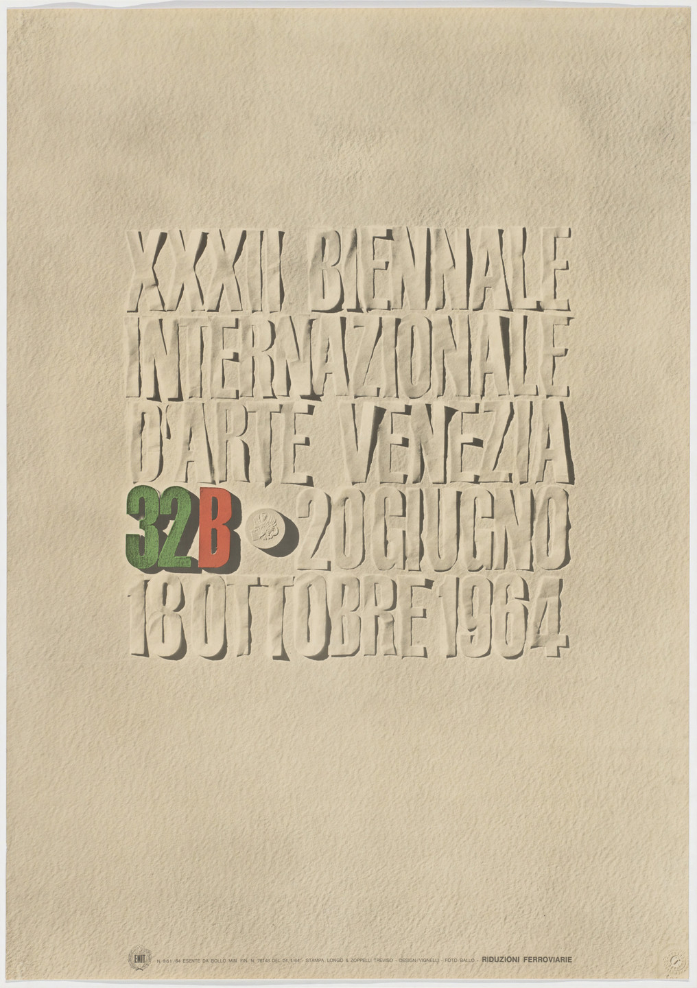 Massimo Vignelli. XXXII Biennale/Internazionale/D'Arte