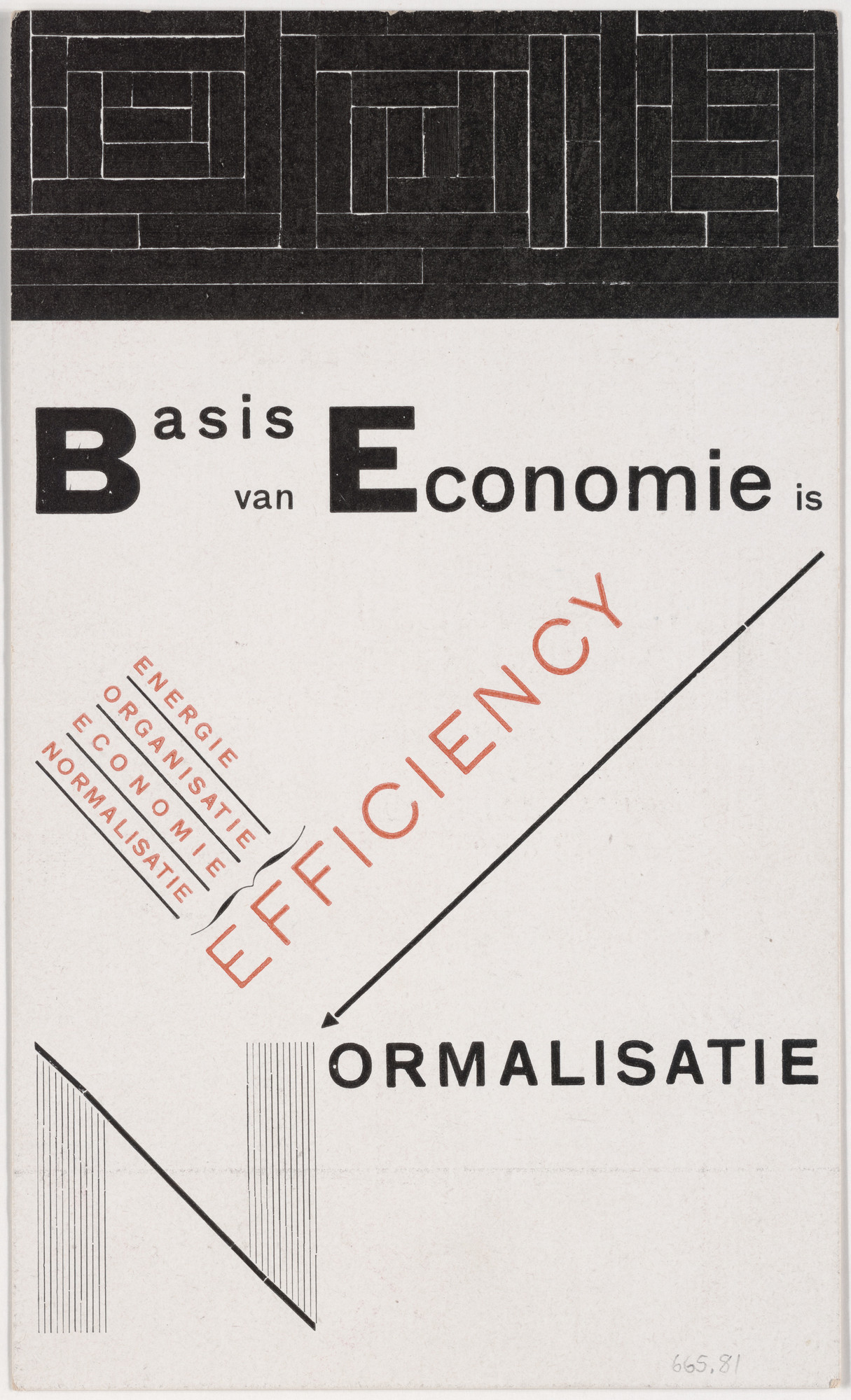 Piet Zwart. Basis van Economie is Efficiency