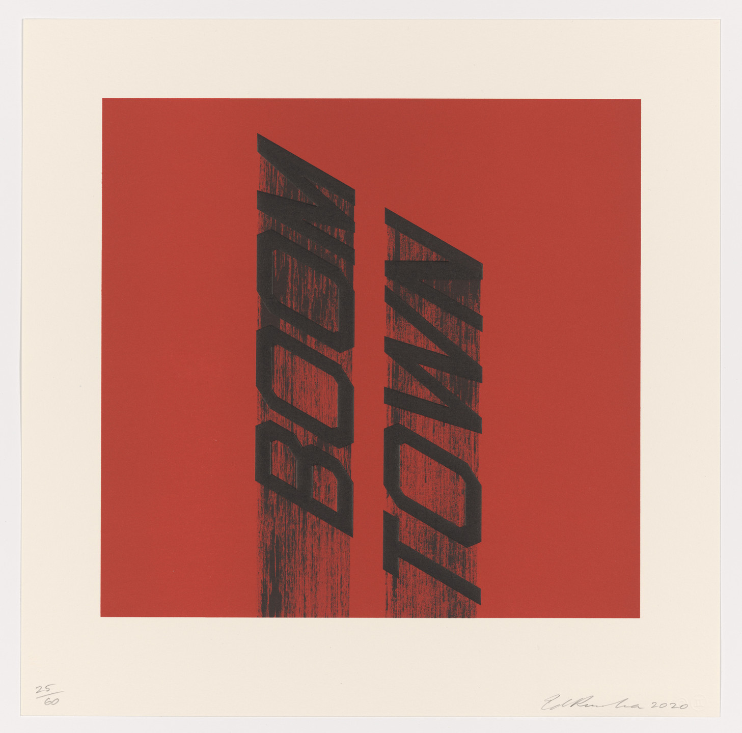 Edward Ruscha. Boom Town from the portfolio The Met 150. 2020, published 2021
