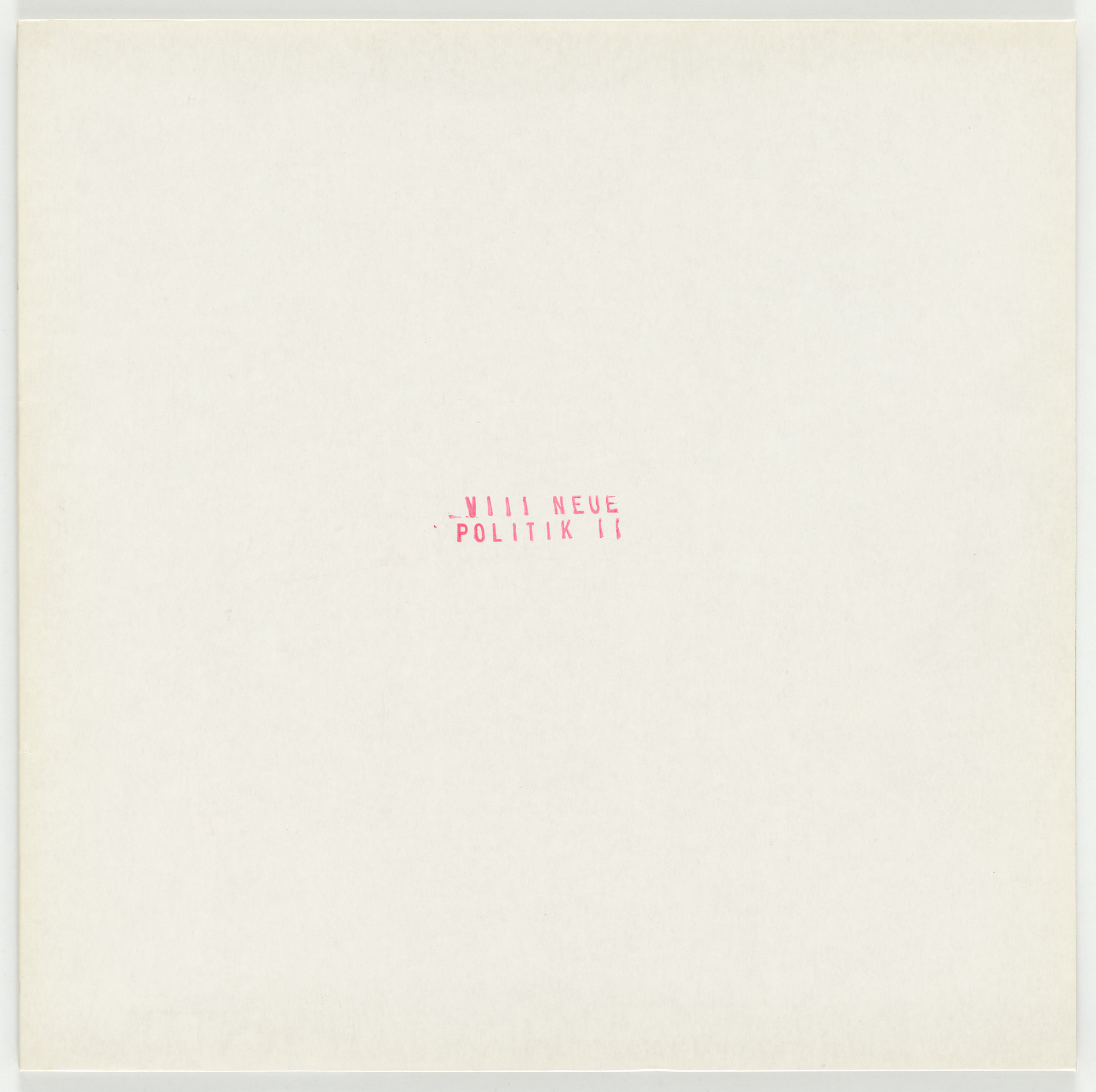 Albert Oehlen. New Politics II