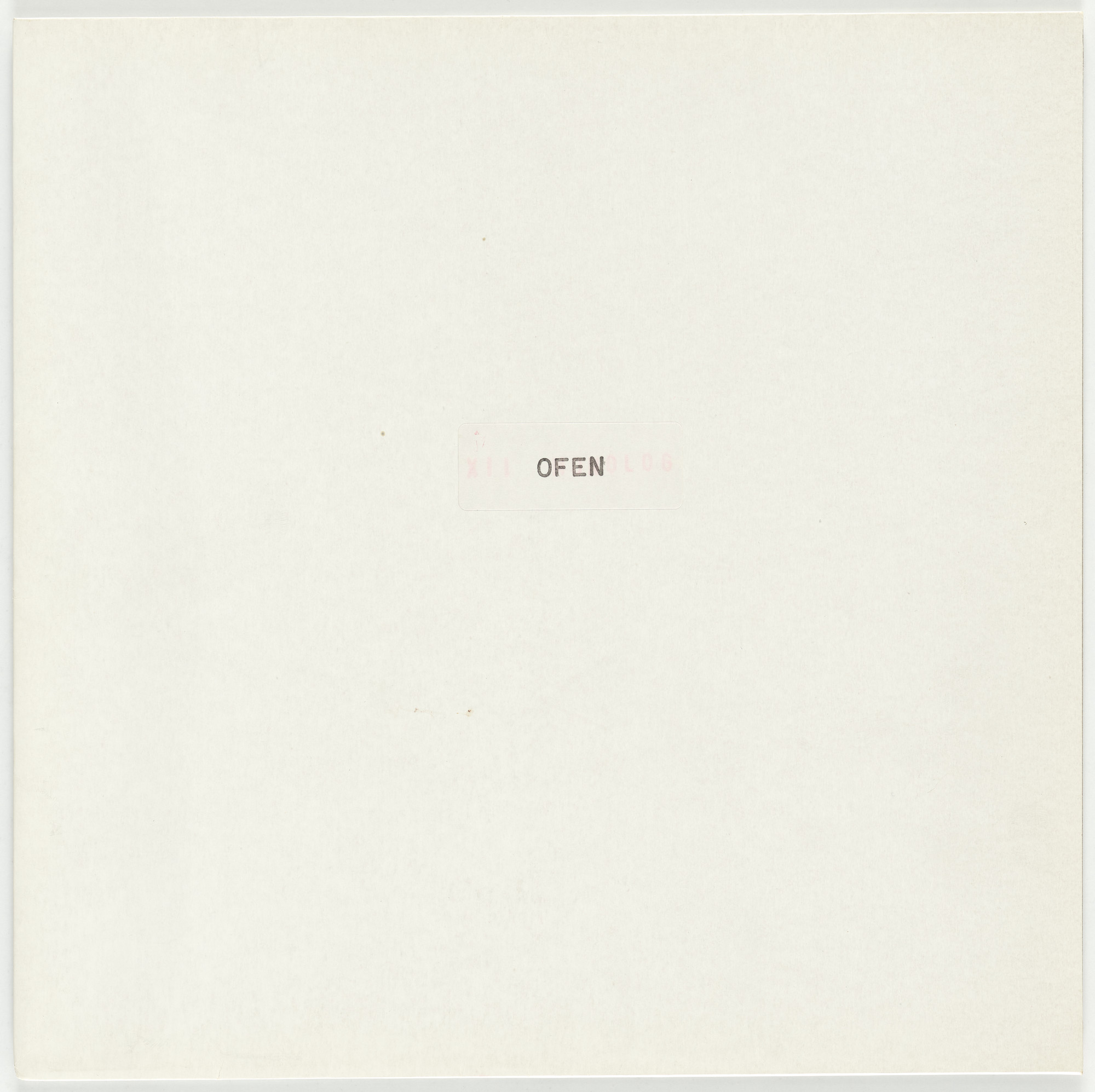 Albert Oehlen. Oven (Hinein Damit!)