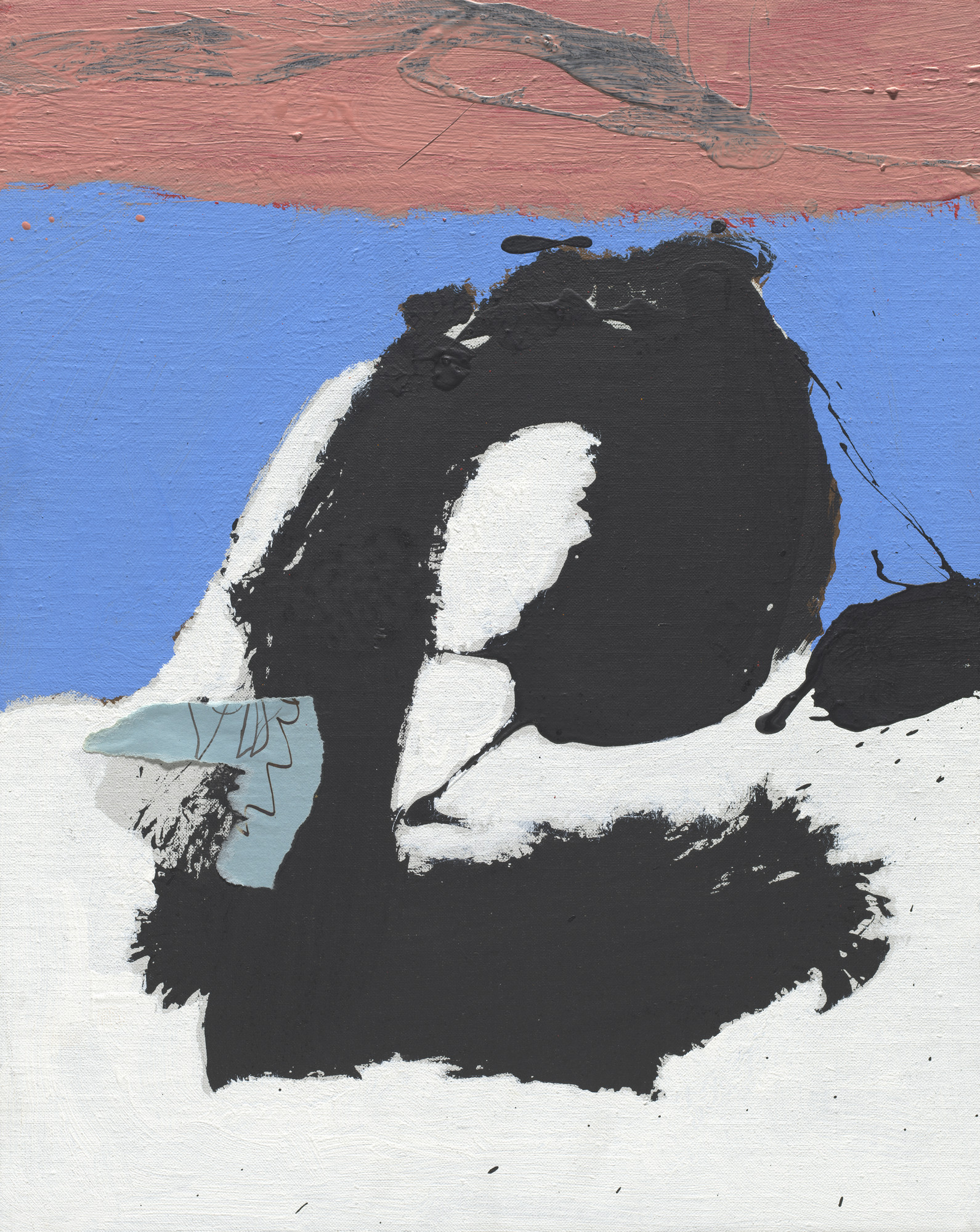 Robert Motherwell. In Black with Pink. 1966 | MoMA
