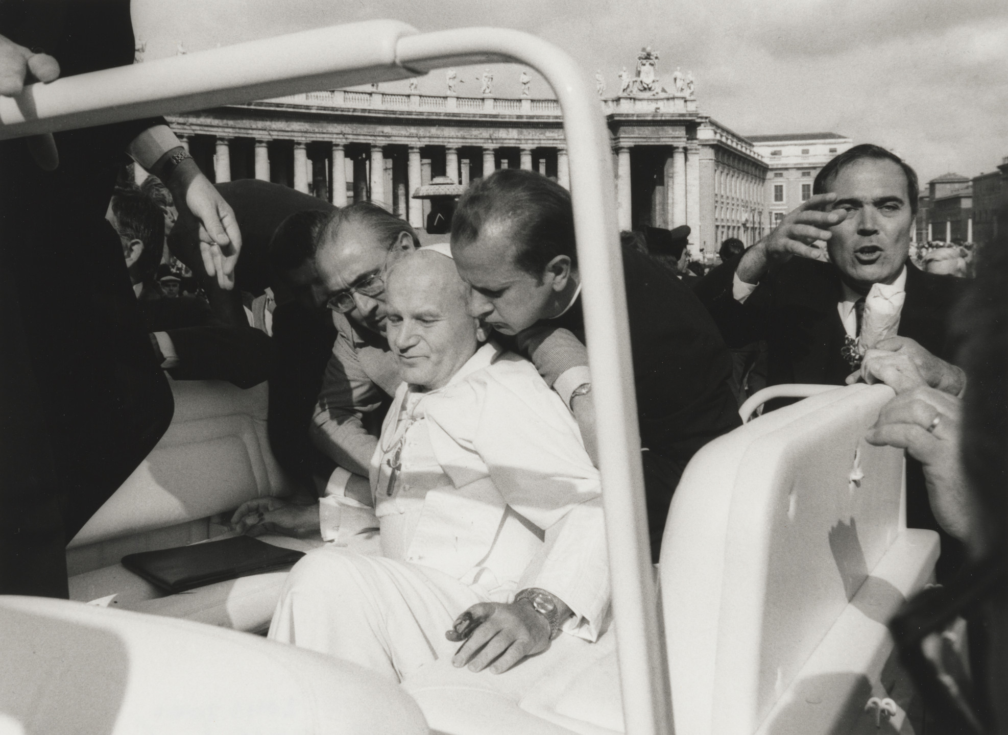 Arturo Mari/L&#39;Osservatore Romano. &#34;Pope John Paul II Moments After Being Shot&#34;. 1981