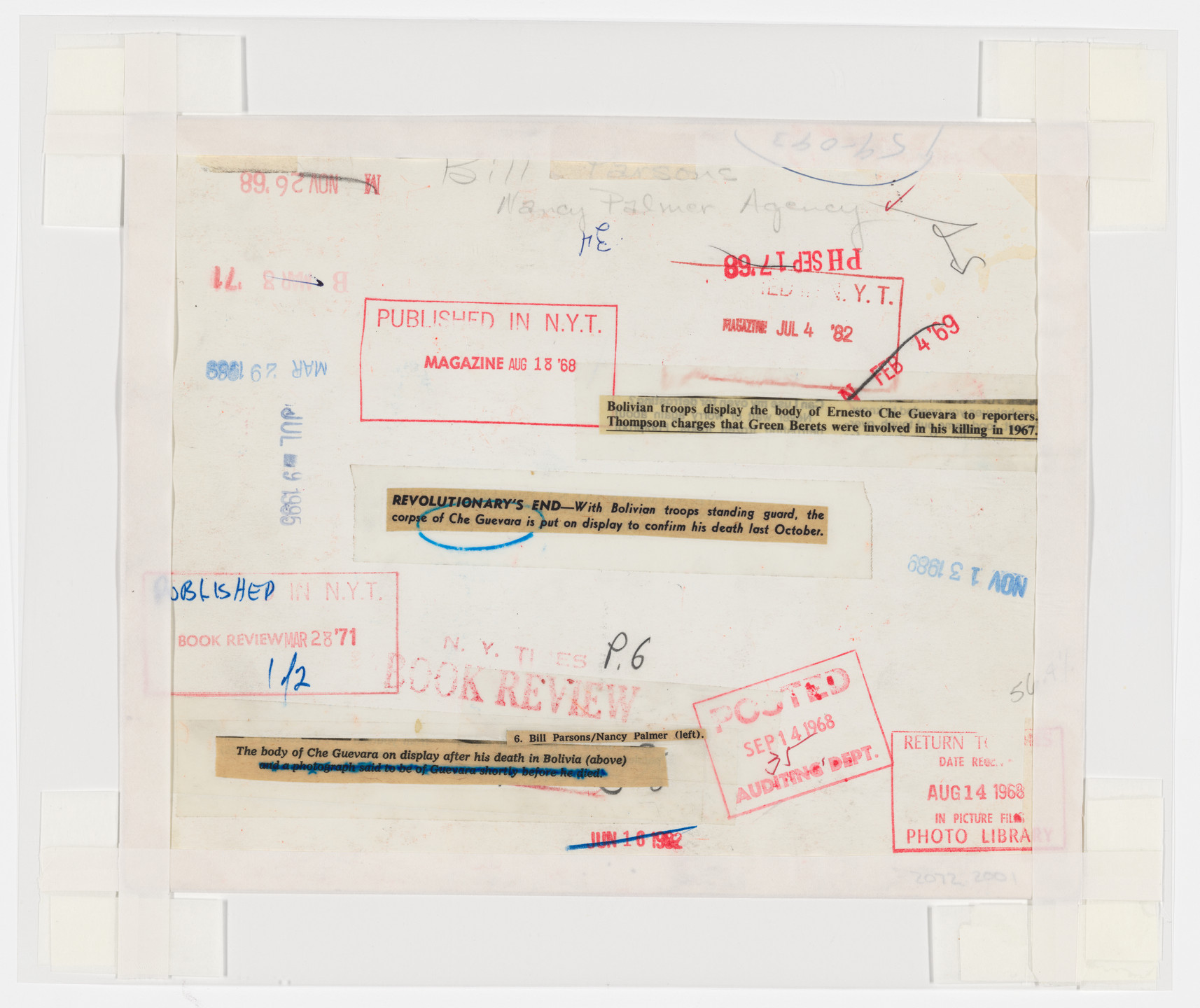 Bill Parsons / Nancy Palmer Agency. &#34;Revolutionary&#39;s End&#34;. 1967