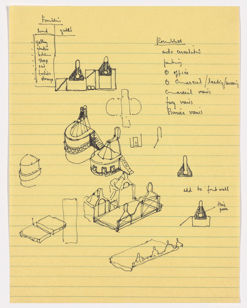 Fun House, San Fernando Valley, CA (Section and perspective sketches)