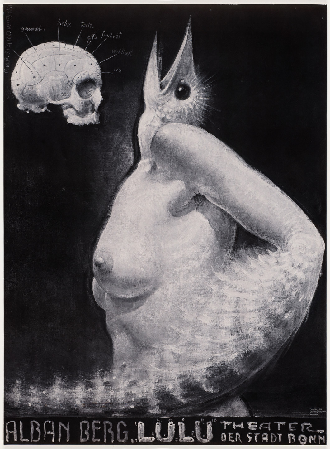 Franciszek Starowieyski. Lulu (Poster for production of Alban Berg's opera in Bonn, Germany). 1980