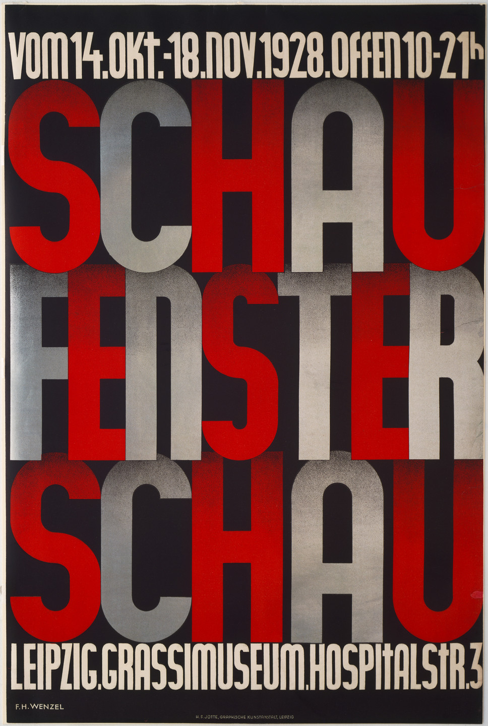 F. H. Wenzel. Schaufenster Schau (Window Display Exhibition). 1928