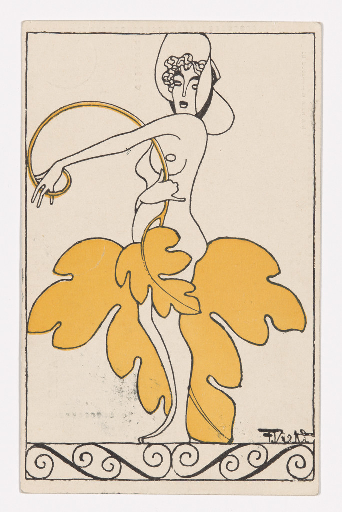 Postcard for the Kabarett Fledermaus, Vienna