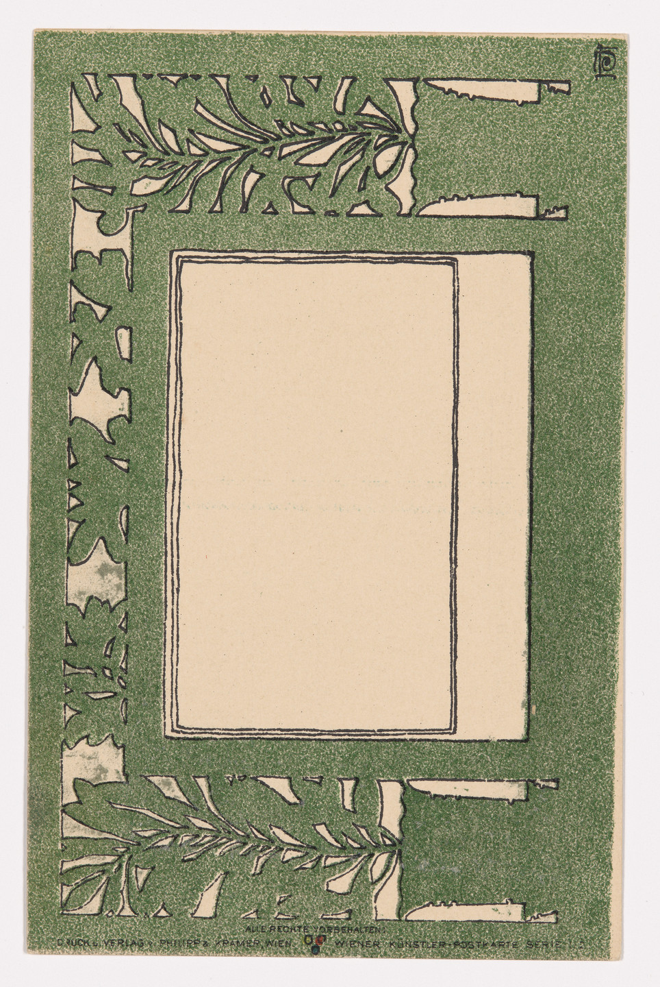 Josef Hoffmann. Wiener Künstler-Postkarte Serie 1/2. c. 1898