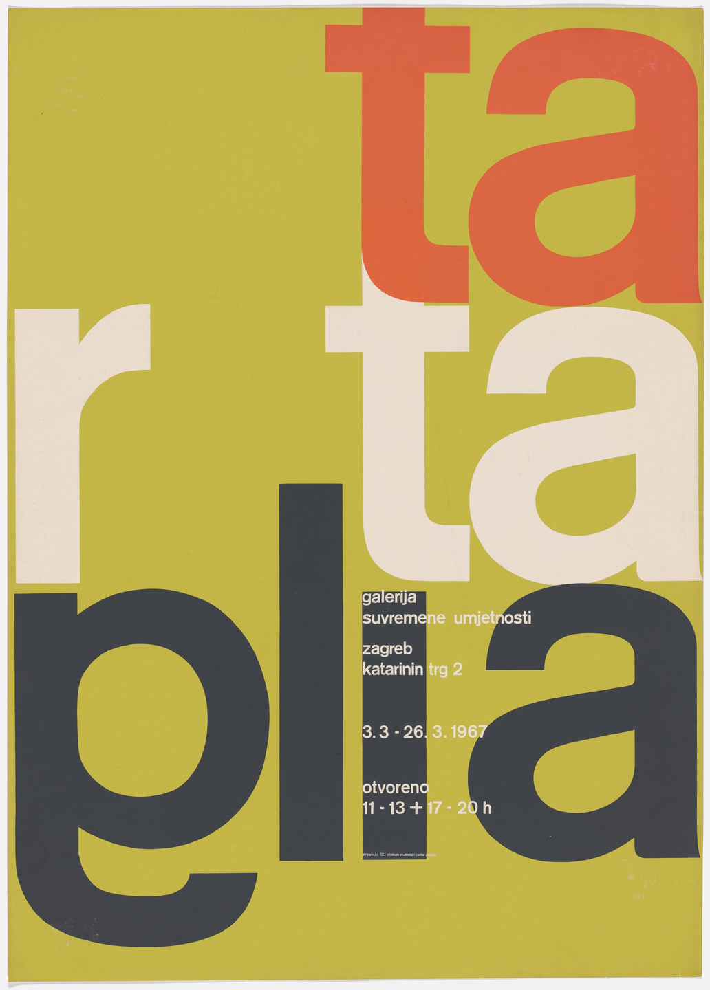 Mihajlo Arsovski. Tartaglia. Zagreb. 1967