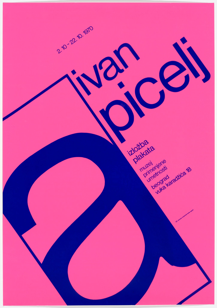 Poster for Ivan Picelj exhibition in Belgrade
