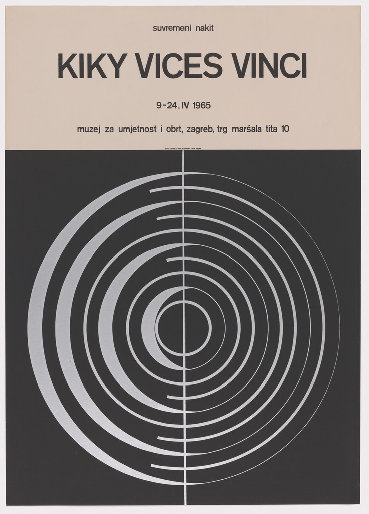 Exhibition poster for "Kiky Vinces Vinci" at the Museum of Contemporary Art, Zagreb