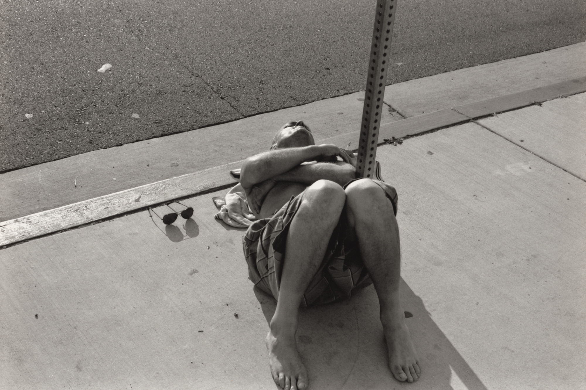 Ed Templeton, Deanna Templeton. Drifter on sidewalk, Huntington