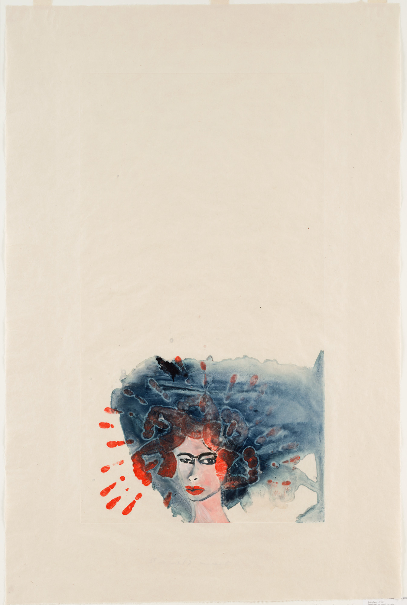 Francesco Clemente. Untitled from the series Two Garlands. (1986