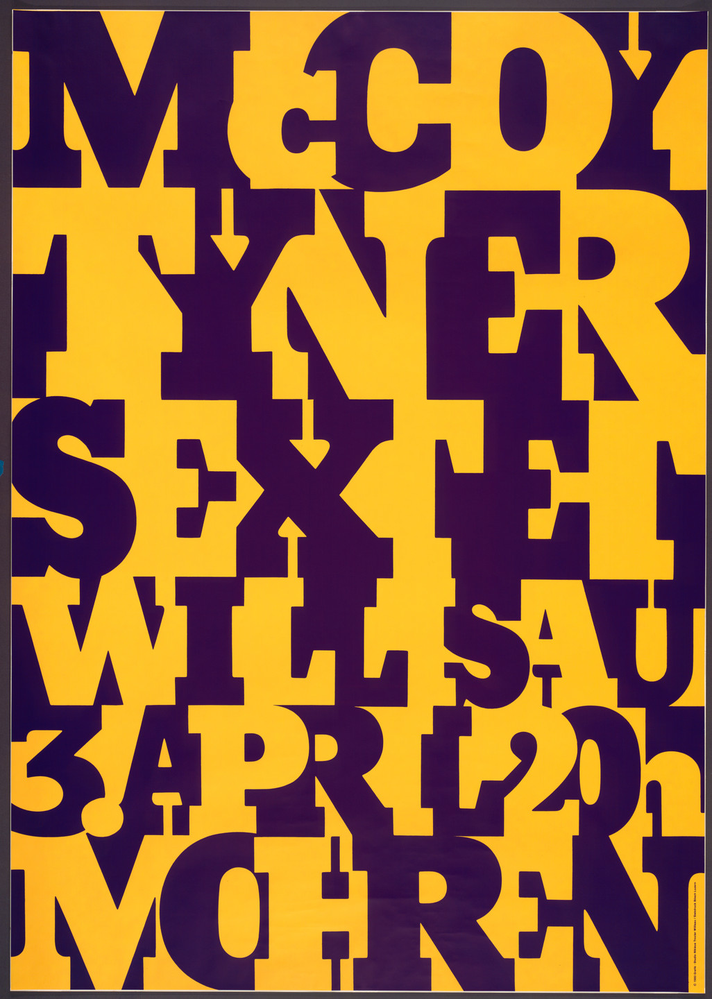 Niklaus Troxler. McCoy Tyner Sextet. 1980
