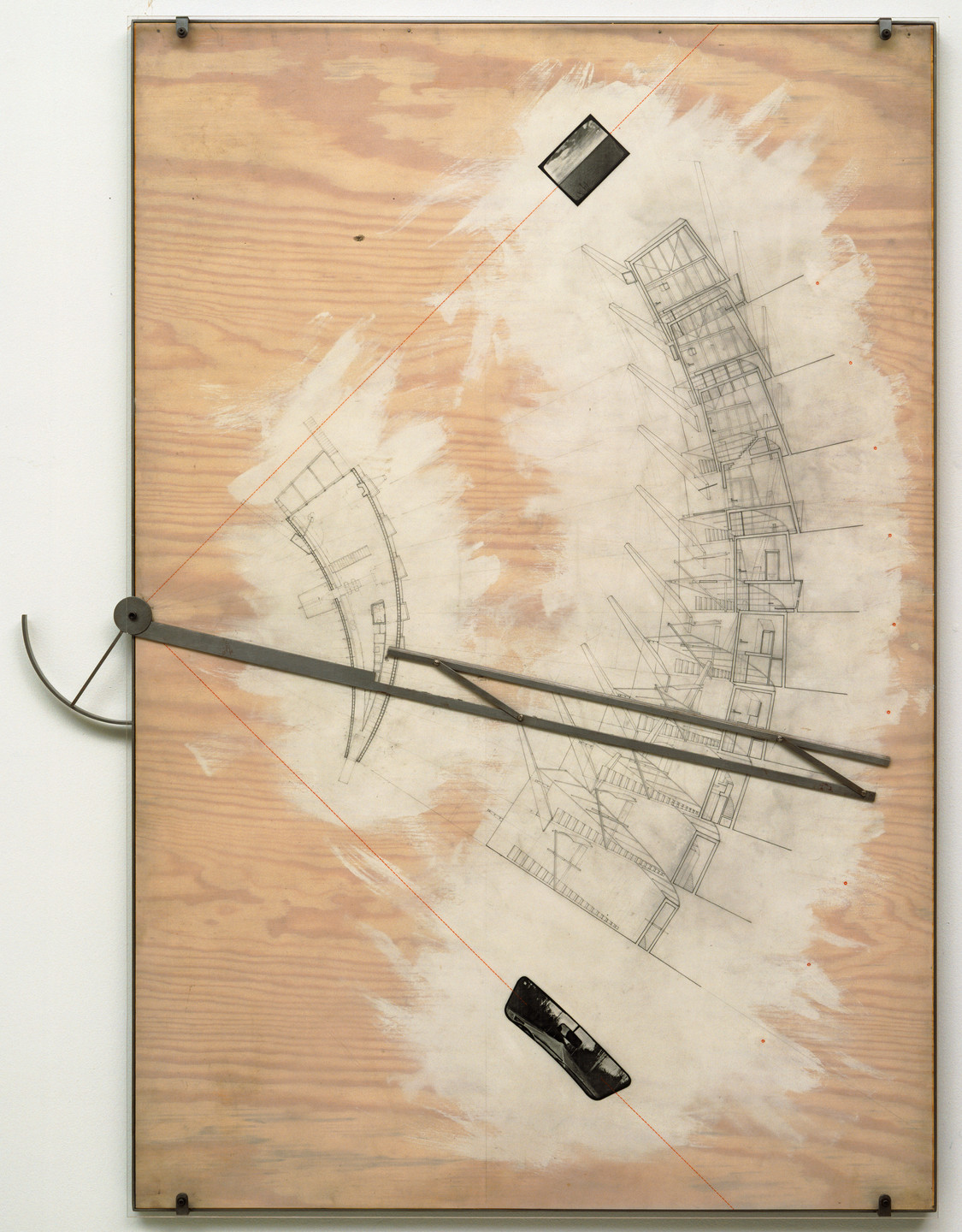 Diller + Scofidio, Elizabeth Diller, Ricardo Scofidio. Slow House Project, North Haven, New York, Plan of lower-level and sections. 1989