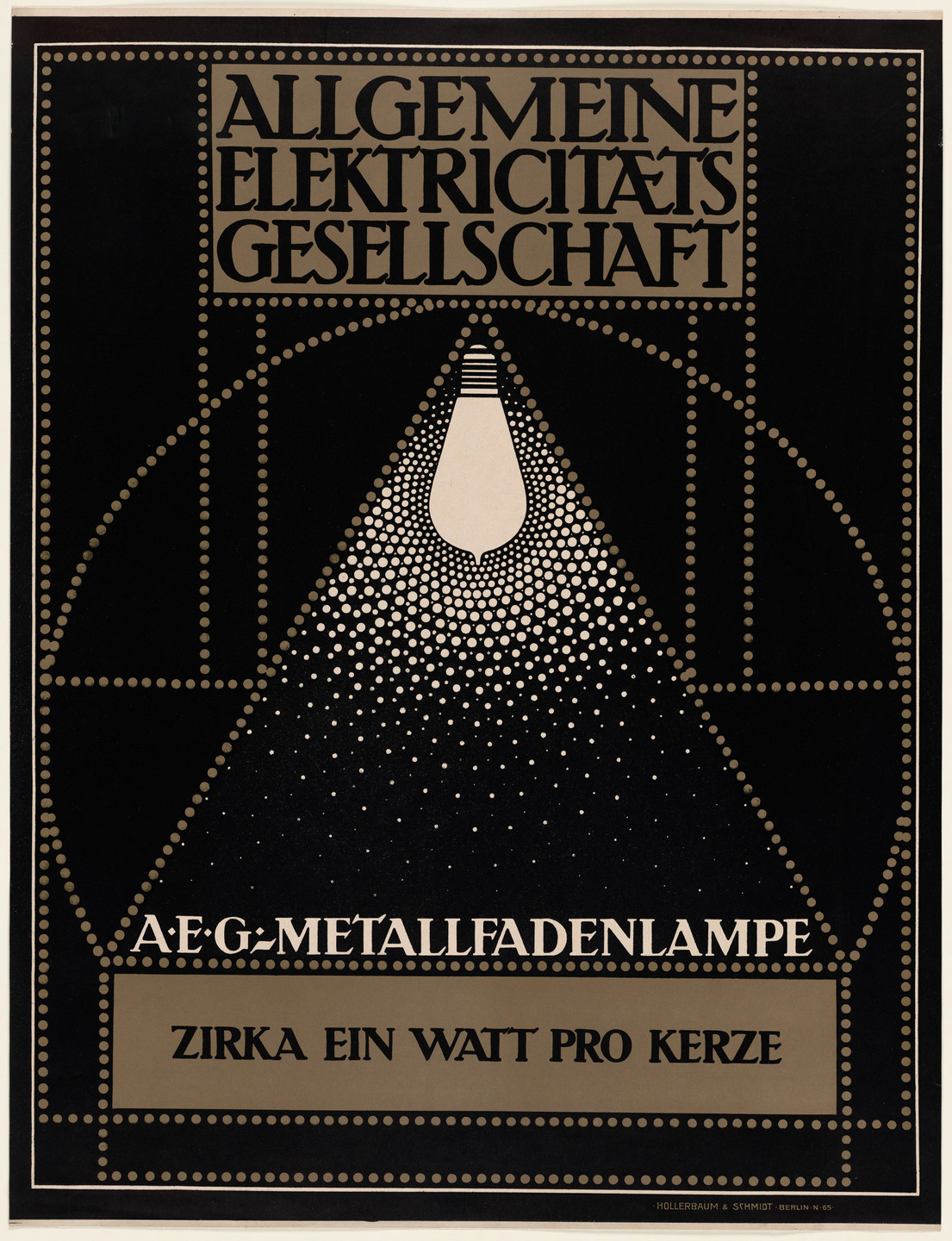Peter Behrens. A.E.G.- Metallfadenlampe (A.E.G. - Metal Filament lamps). 1907
