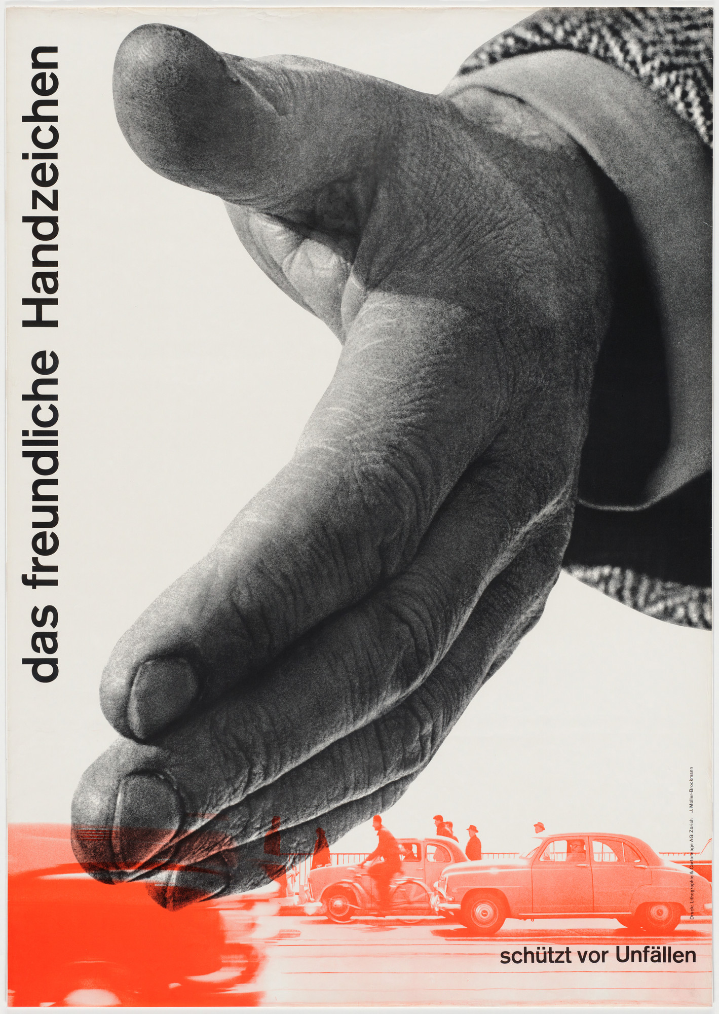 Josef Müller-Brockmann. Das Freundliche Handzeichen, Schützt vor