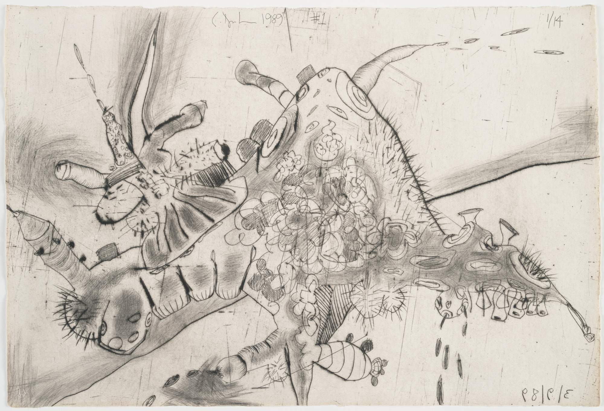 Carroll Dunham. Untitled from Shadows. 1989