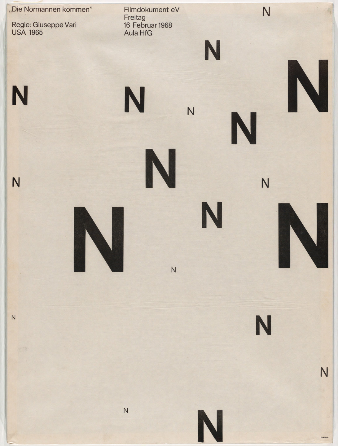 Dan Friedman. Die Normannen Kommen. 1968
