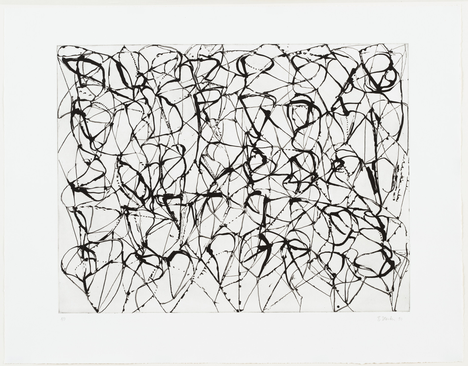 Brice Marden. Zen Study 6 (Early State) from Cold Mountain Series. 1990